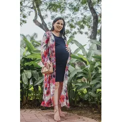 Kimono print floral, Talla de Ropa Materna: S