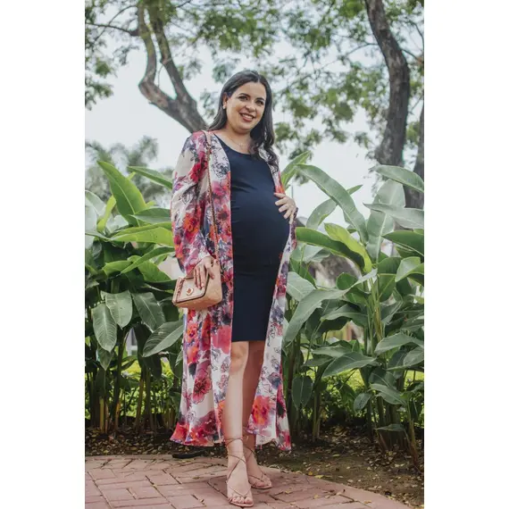 Kimono print floral, Talla de Ropa Materna: S