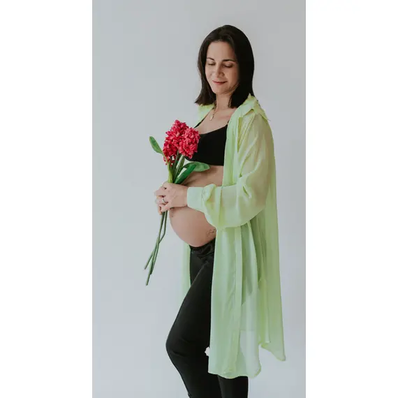 Camisero para embarazada color limón a rayas, Talla de Ropa Materna: S