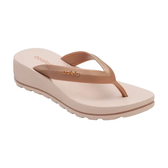 Sandalia Plataforma Azaleia 18908 para mujer, Color del Calzado: Nude, Talla de Calzado: 34 - 35